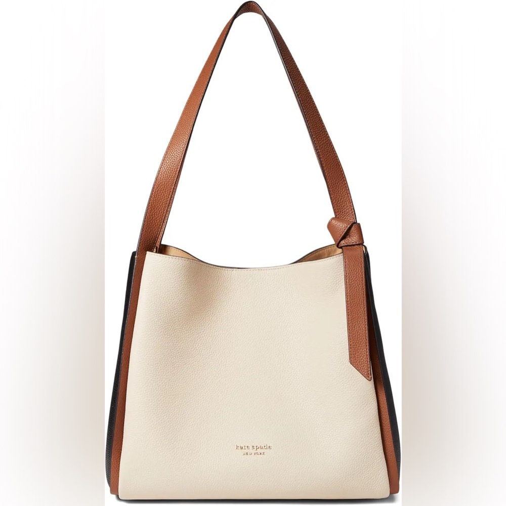 kate spade Cream and Brown Leather Shoulder Bag